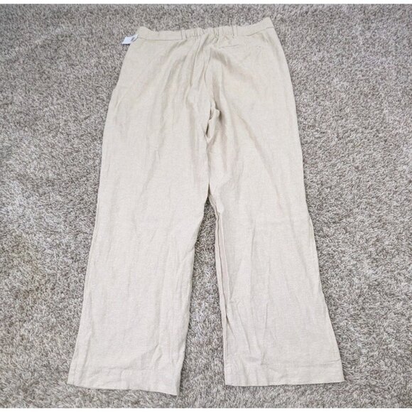Old Navy Pants Womens Large Taylor Wide Leg Trouser High Rise Linen Full Length - Picture 2 of 10